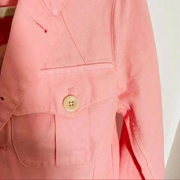 NWT Alex Mill Officer Cotton Jacket in Pastel Pink Button Front - Picture 5 of 9